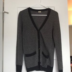 J. Crew herringbone cardigan with pockets
